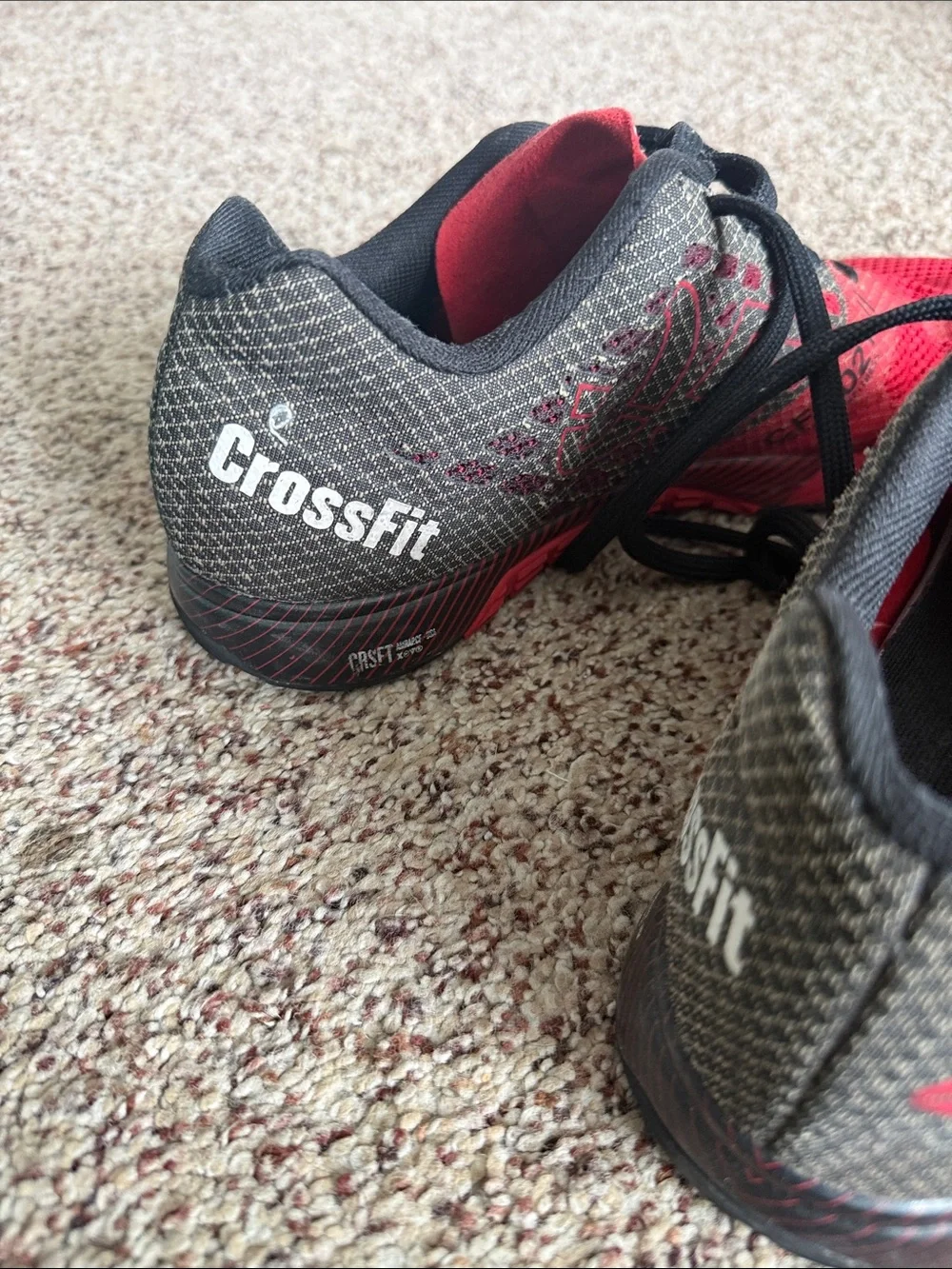 Men's Reebok CrossFit Red and Black Training Shoes